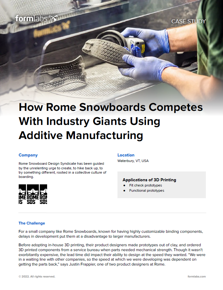 How Rome Snowboards Competes With Industry Giants Using Additive Manufacturing